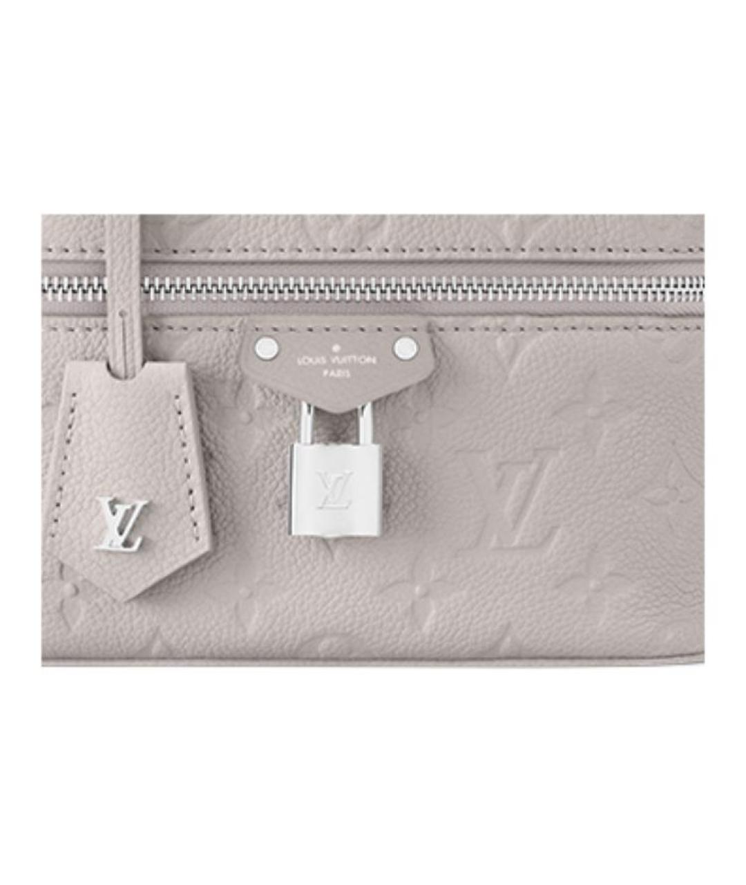 LOUIS VUITTON Серая кожаная сумка через плечо, фото 5