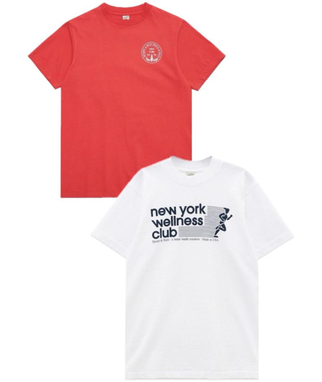 SPORTY AND RICH Хлопковая футболка, фото 1