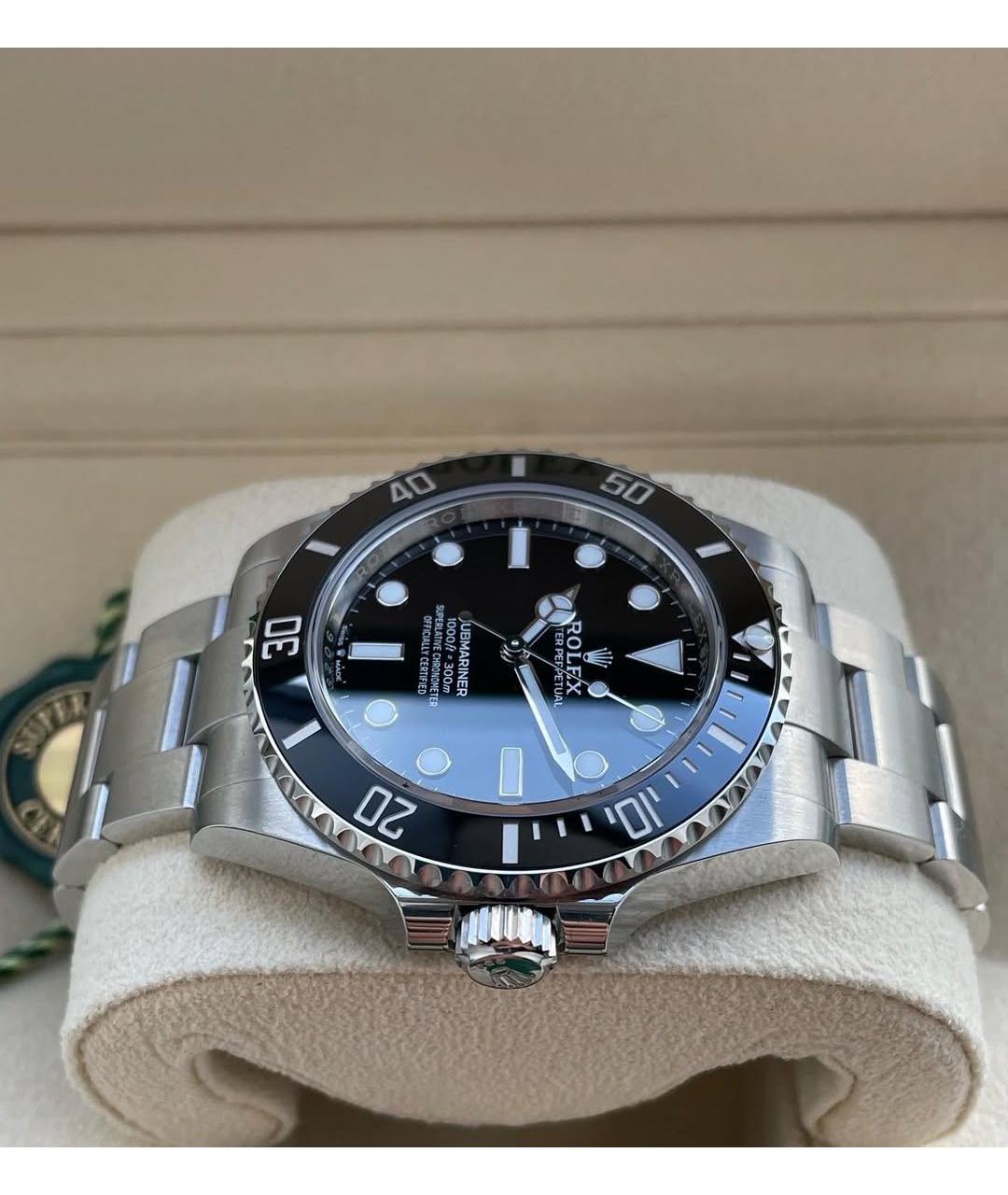 ROLEX Черные стальные часы, фото 3