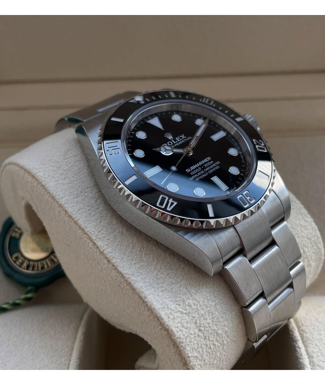 ROLEX Черные стальные часы, фото 4