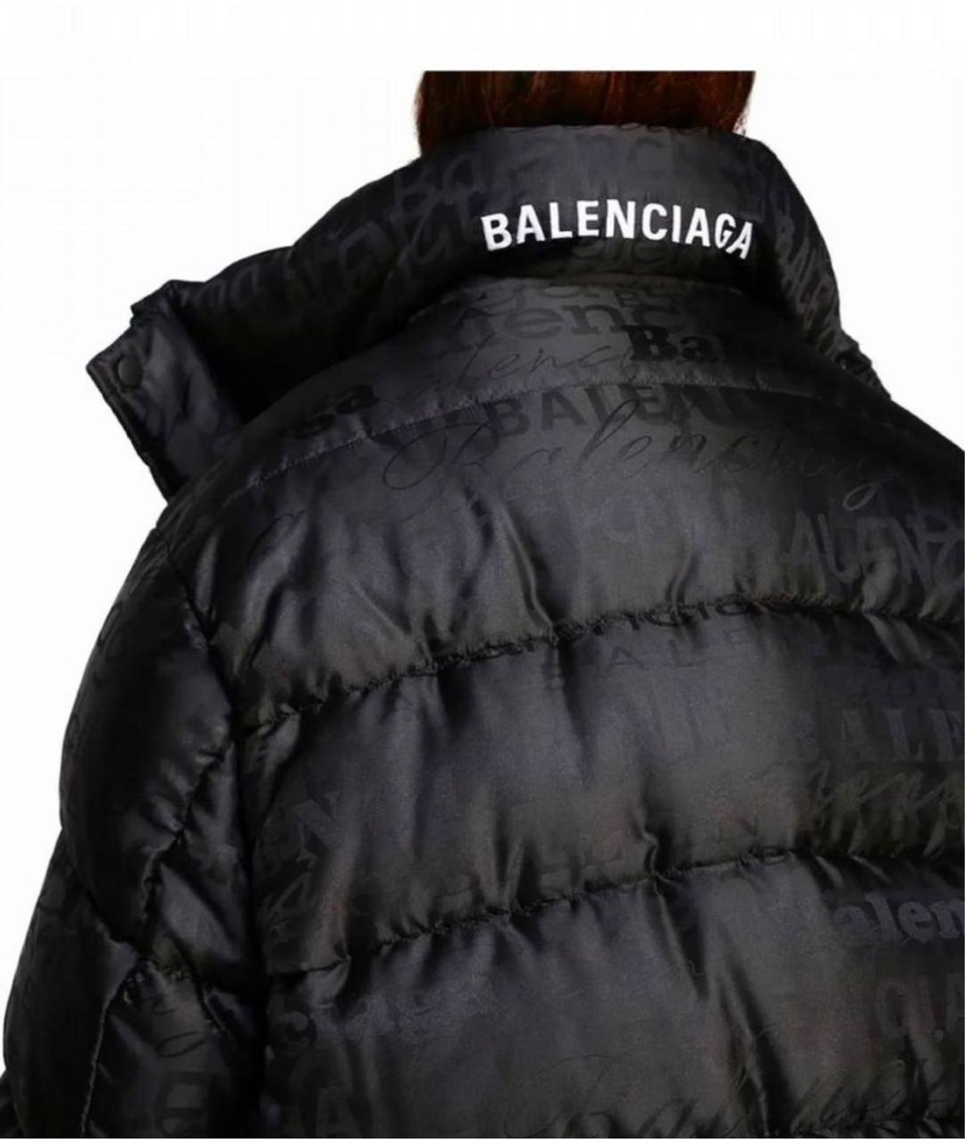 BALENCIAGA Черный полиэстеровый пуховик, фото 4