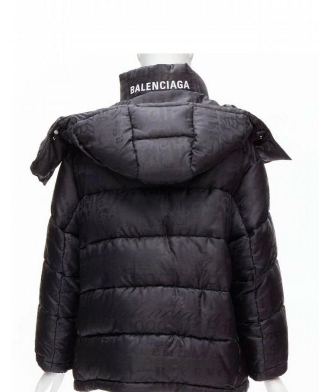 BALENCIAGA Черный полиэстеровый пуховик, фото 3