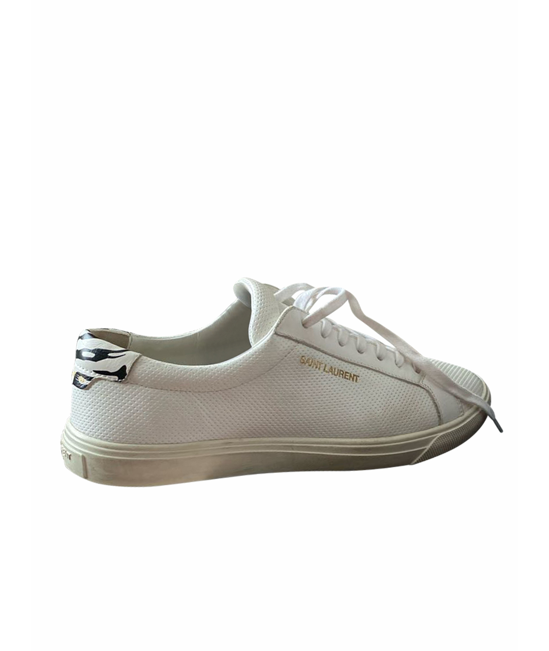 SAINT LAURENT Белые кожаные кроссовки, фото 1