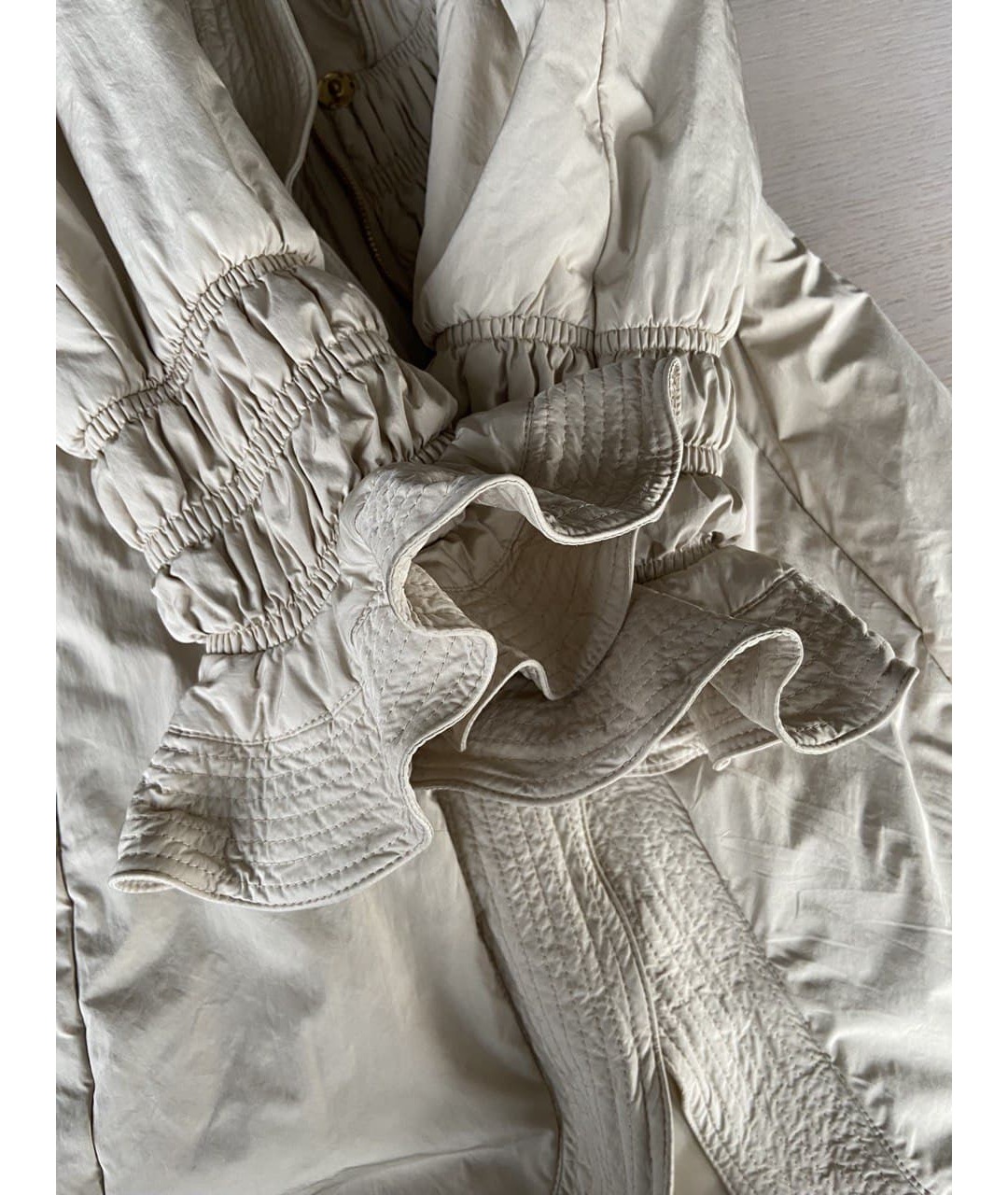 ROBERTO CAVALLI Бежевое полиамидовое пальто, фото 5