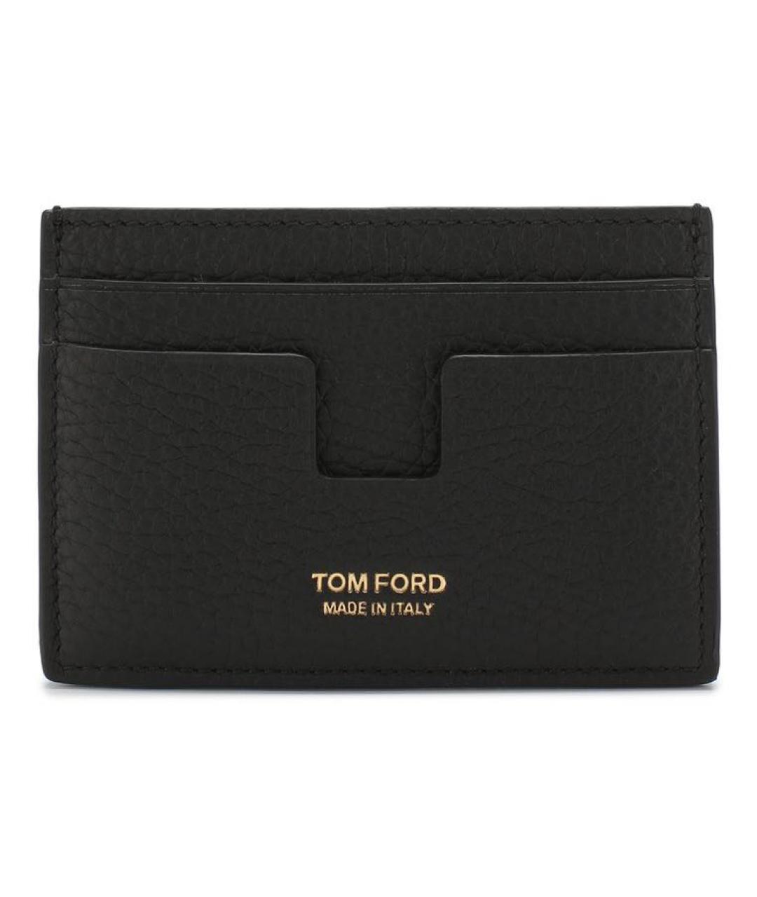 TOM FORD Черный кожаный кардхолдер, фото 1