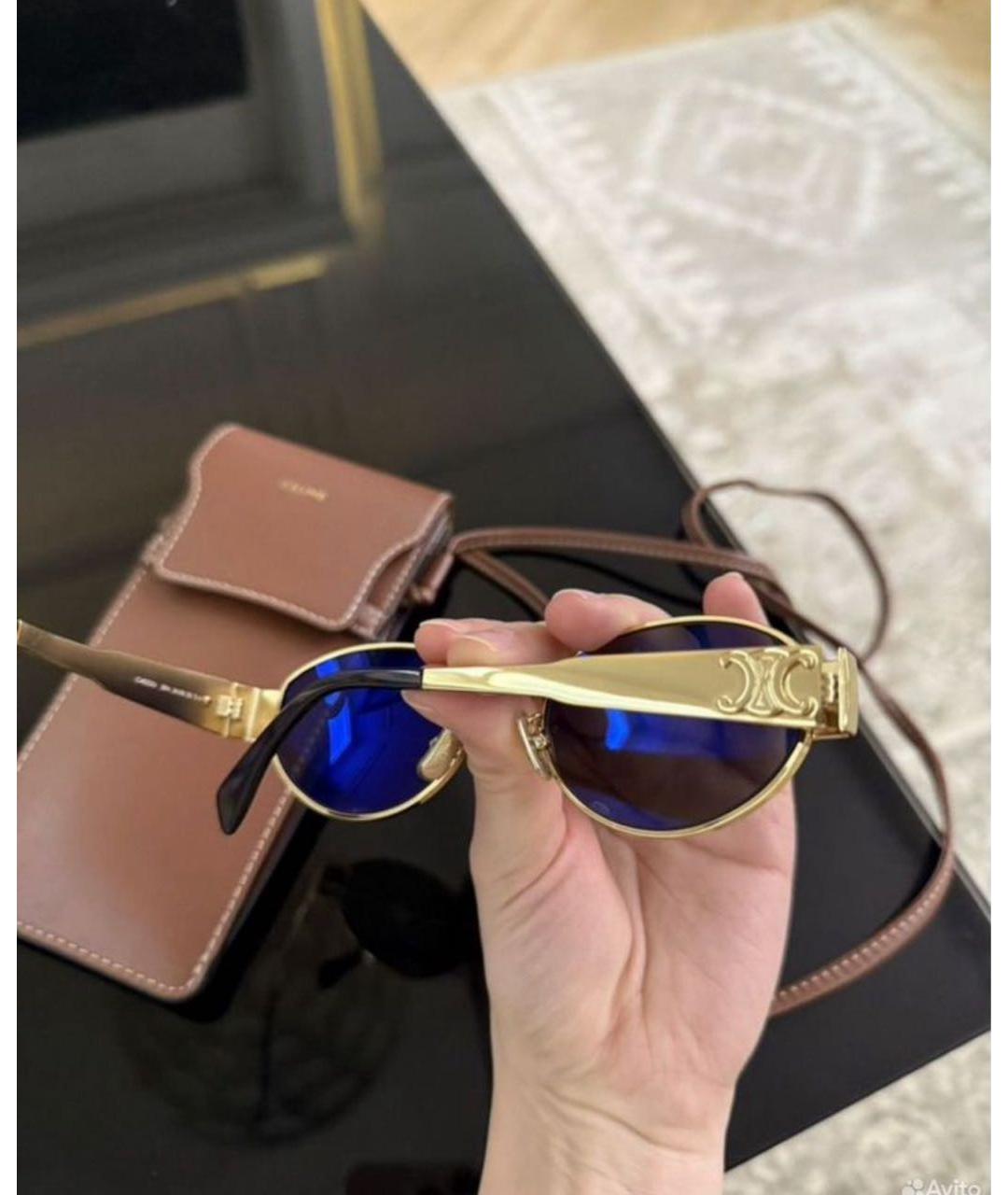 CELINE Коричневые солнцезащитные очки, фото 2