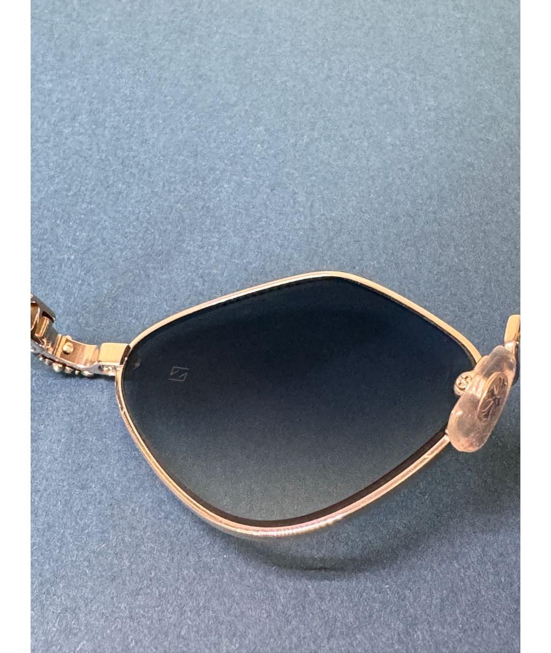 CHROME HEARTS Синие металлические солнцезащитные очки, фото 6