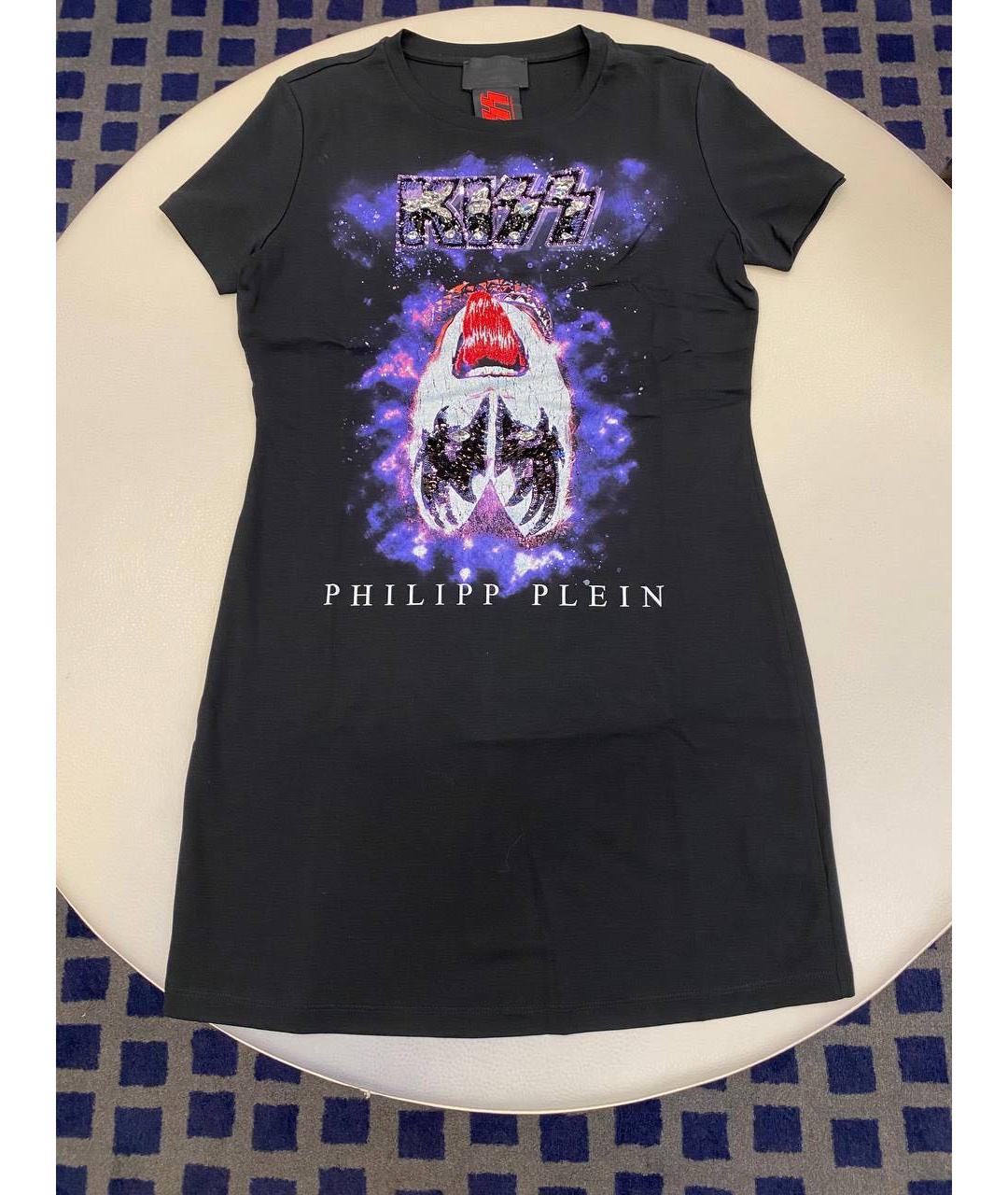 PHILIPP PLEIN Черная хлопковая футболка, фото 3