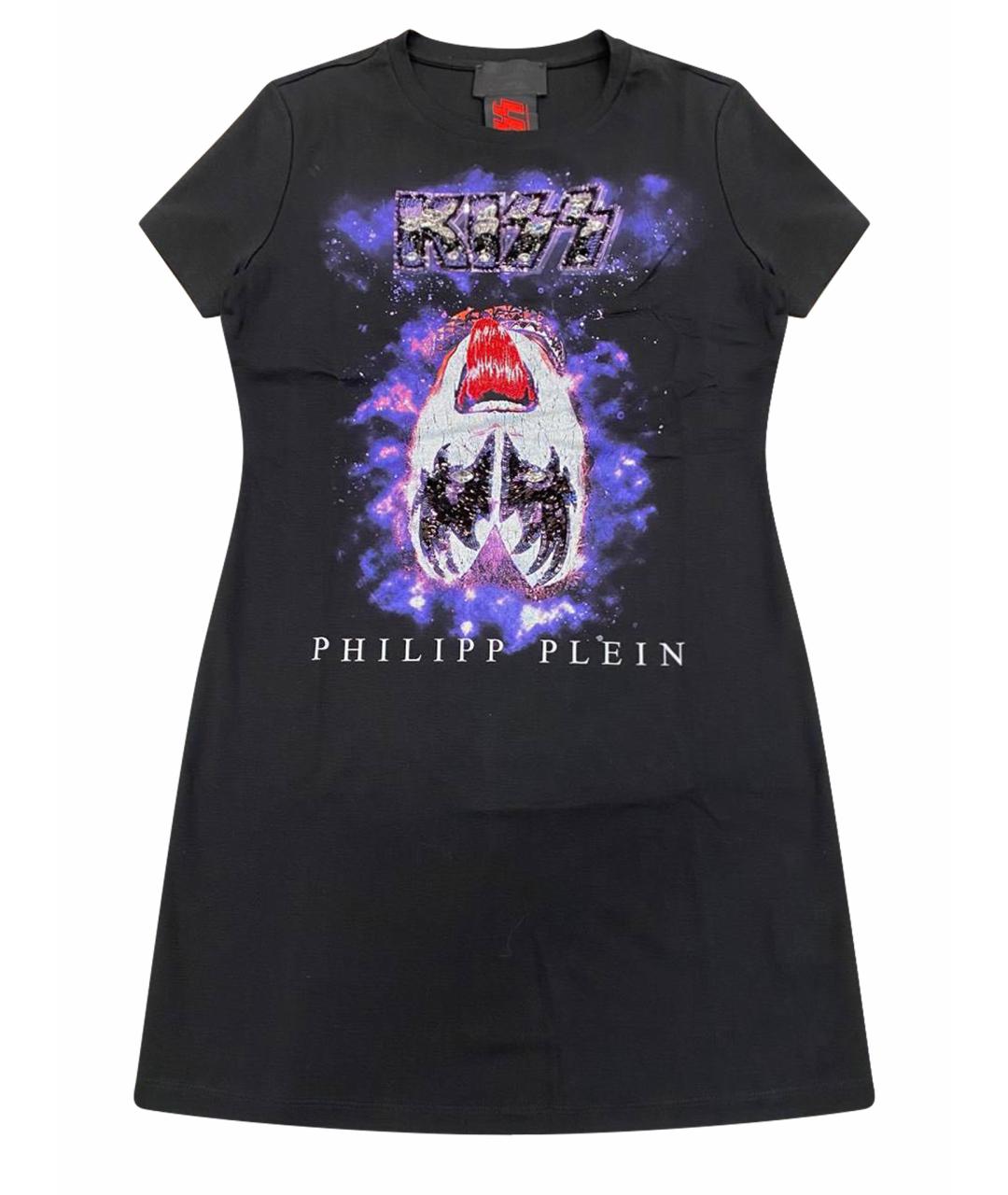 PHILIPP PLEIN Черная хлопковая футболка, фото 1