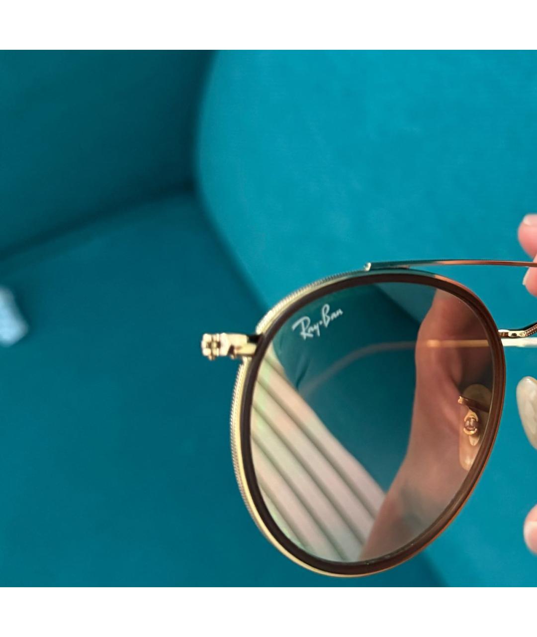 RAY BAN Металлические солнцезащитные очки, фото 3