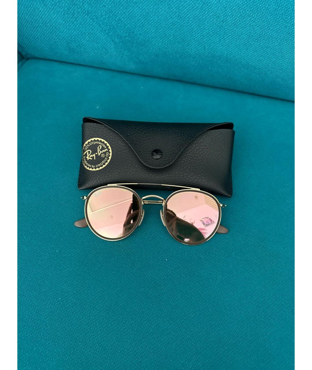 RAY BAN Металлические солнцезащитные очки, фото 5