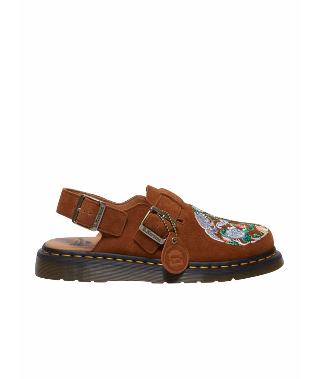 DR. MARTENS Коричневые замшевые сандалии, фото 1