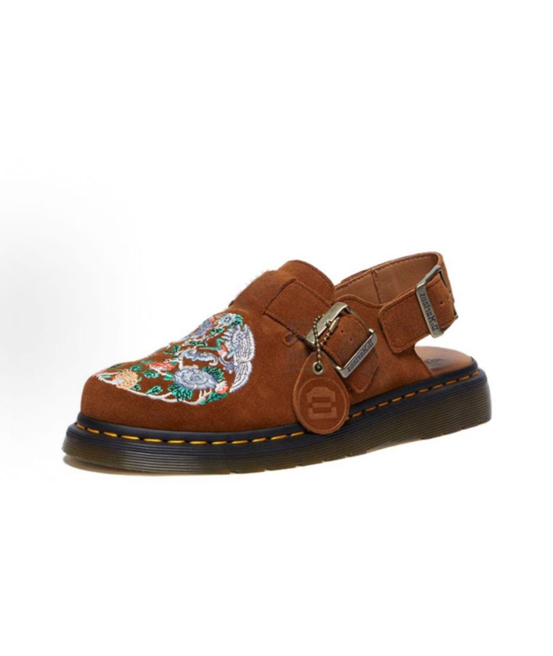DR. MARTENS Коричневые замшевые сандалии, фото 5