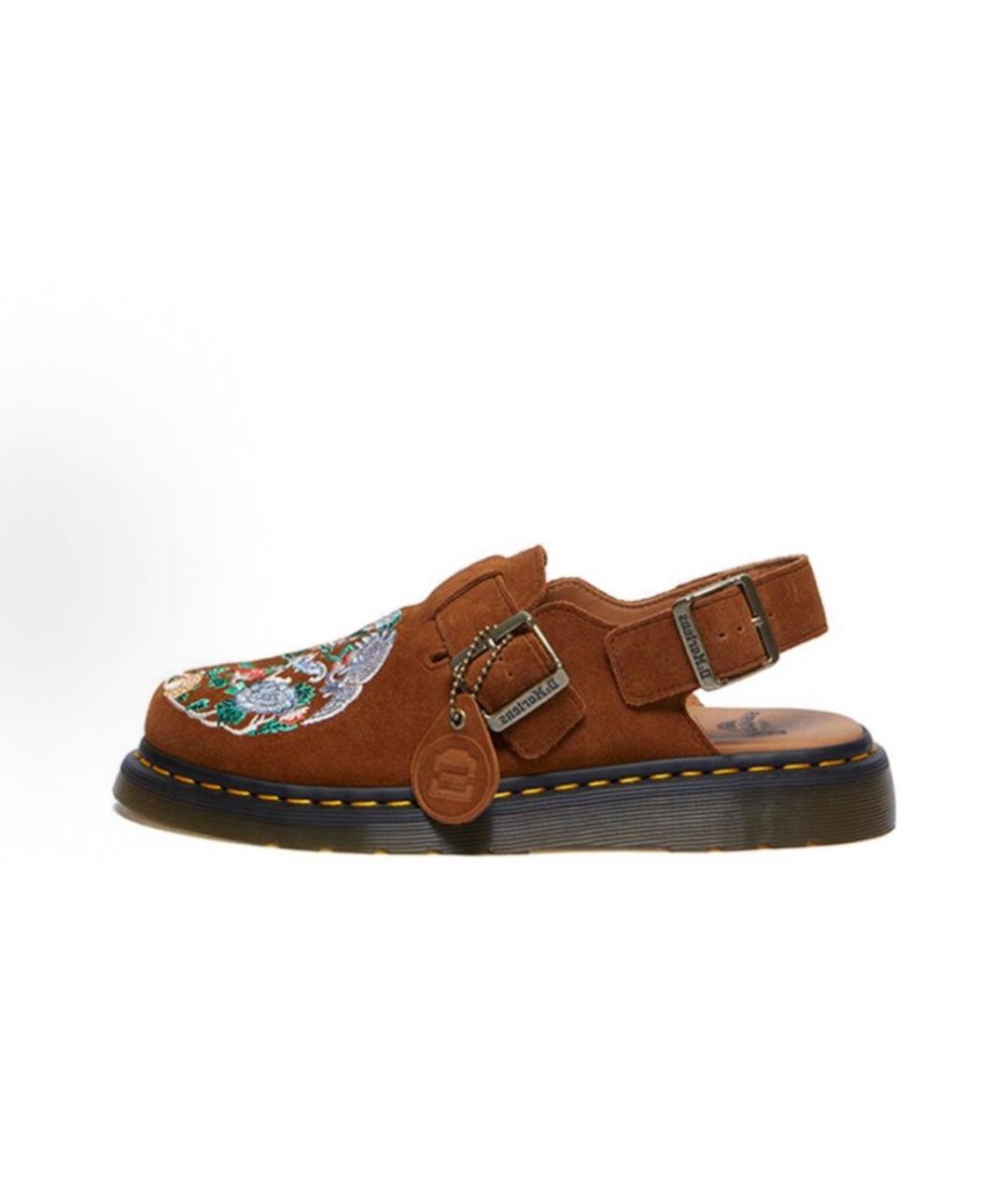 DR. MARTENS Коричневые замшевые сандалии, фото 6