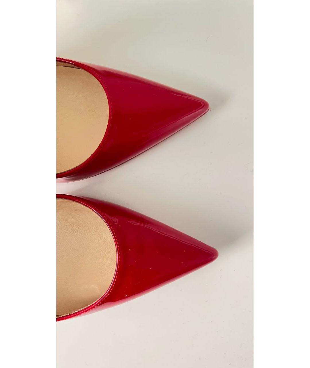 CHRISTIAN LOUBOUTIN Красные туфли из лакированной кожи, фото 2