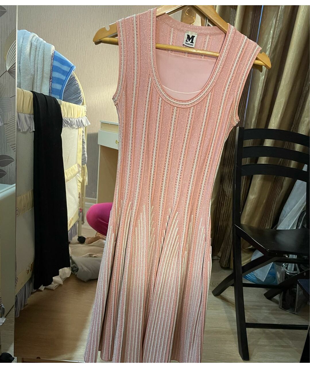 MISSONI Розовое полиэстеровое коктейльное платье, фото 7