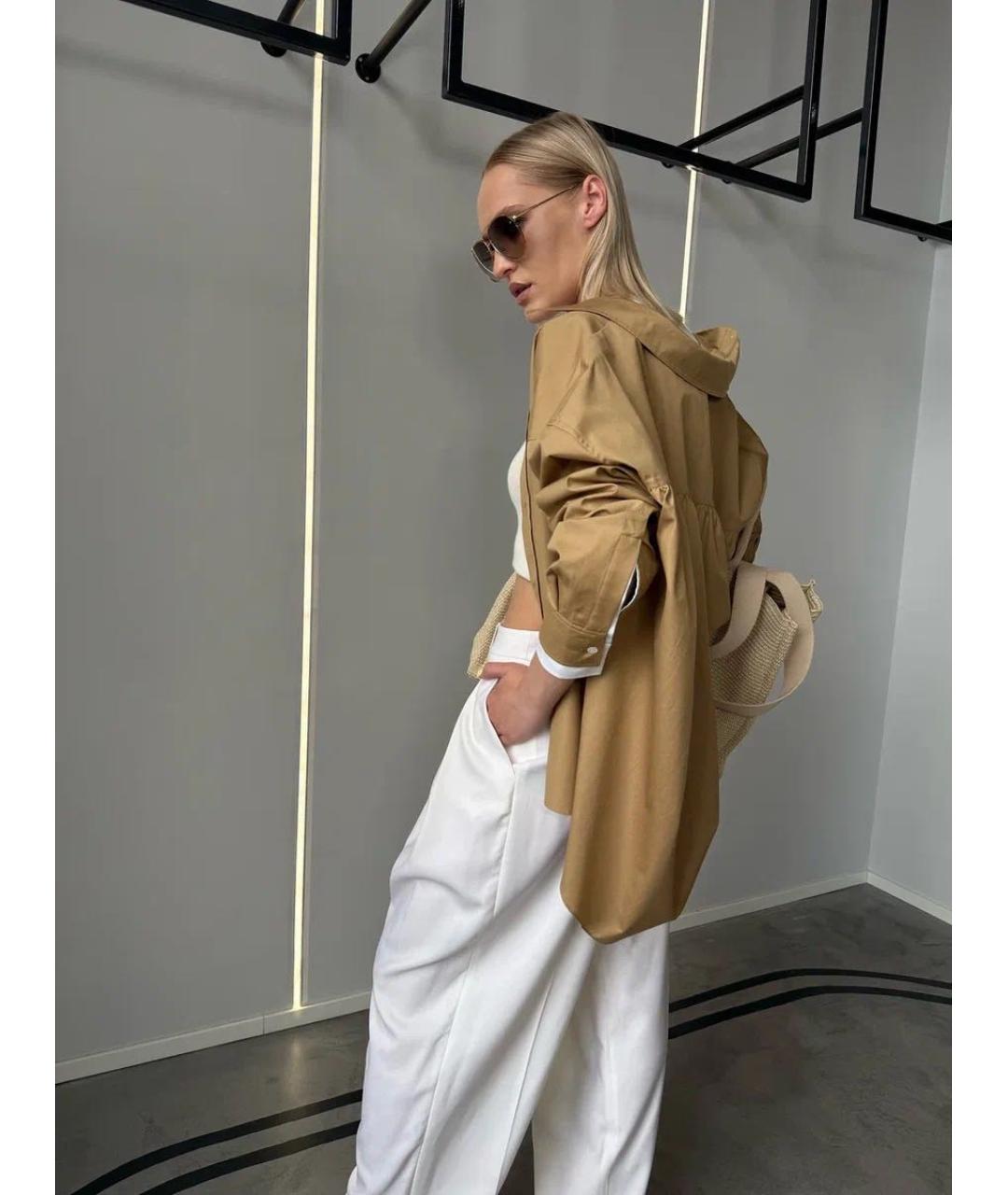 MARNI Бежевая хлопковая рубашка, фото 4