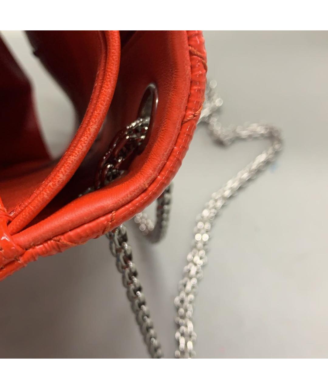CHANEL Красная сумка через плечо из лакированной кожи, фото 5
