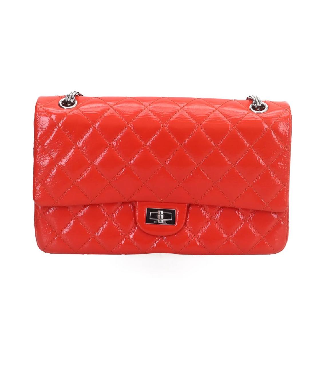 CHANEL Красная сумка через плечо из лакированной кожи, фото 9