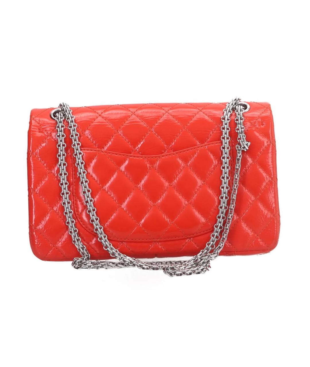 CHANEL Красная сумка через плечо из лакированной кожи, фото 3