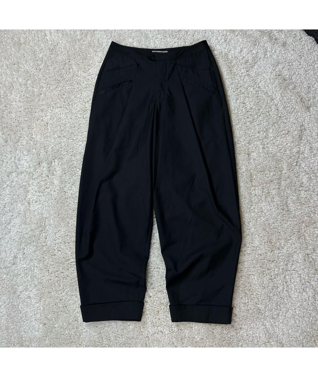 ALEXANDER WANG Черные хлопковые брюки широкие, фото 2