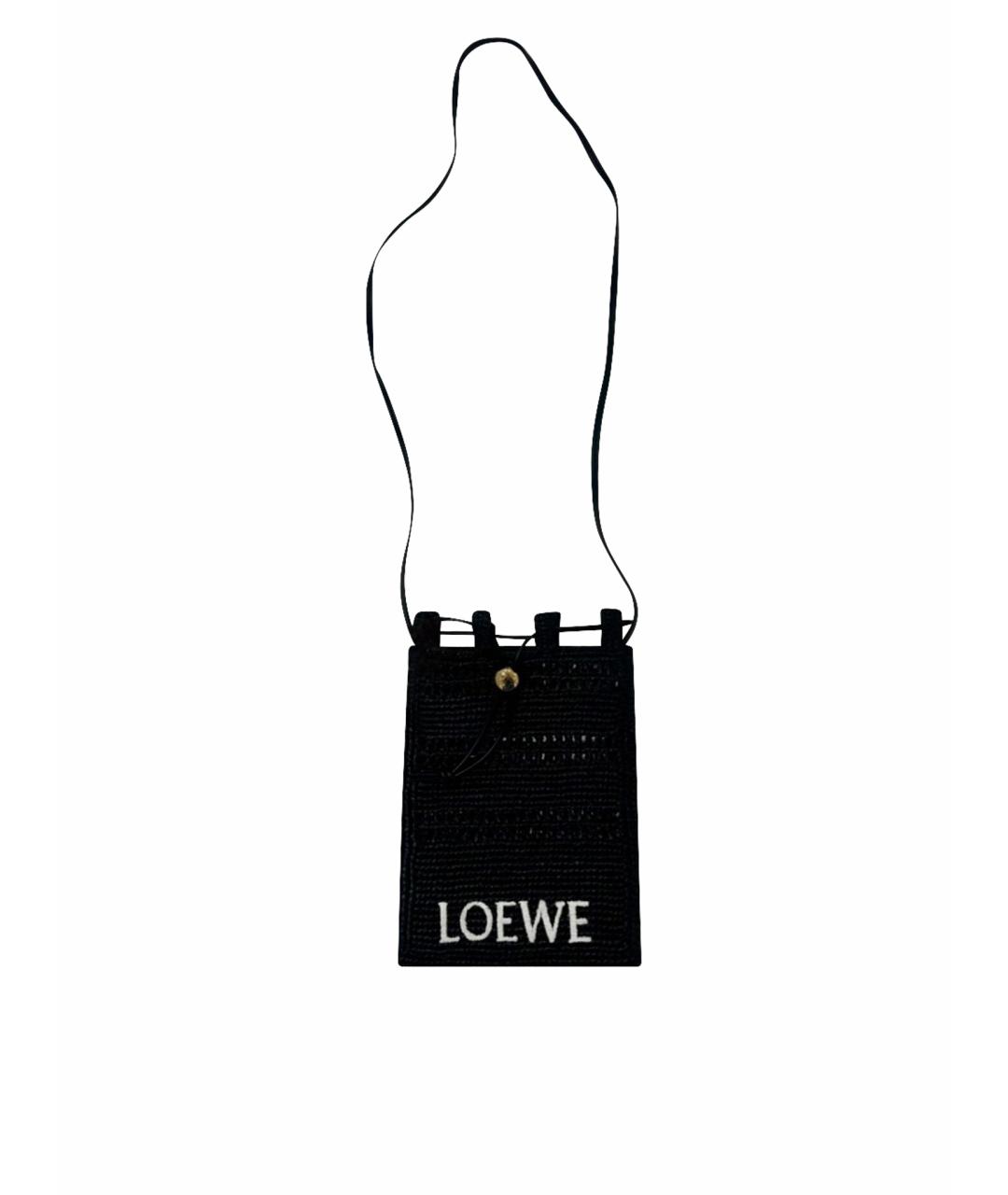 LOEWE Черная пелетеная сумка через плечо, фото 1