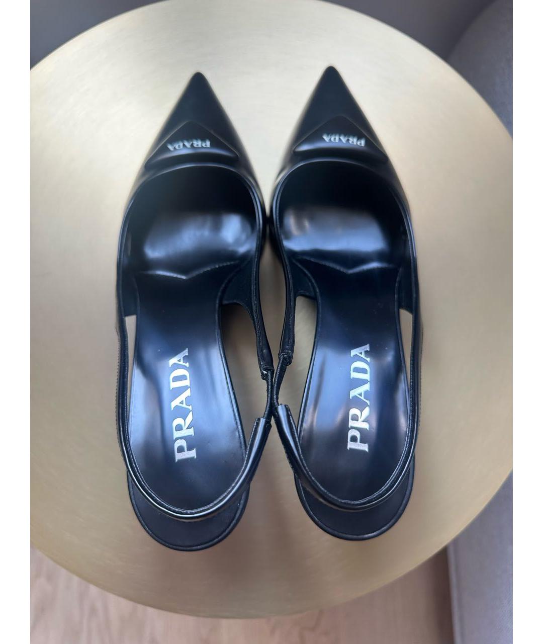 PRADA Черные кожаные туфли, фото 3