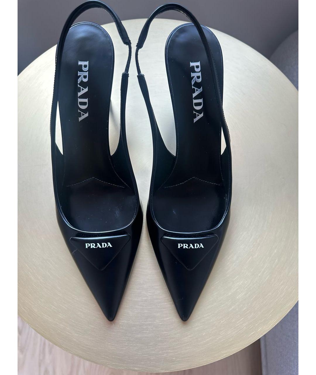 PRADA Черные кожаные туфли, фото 2
