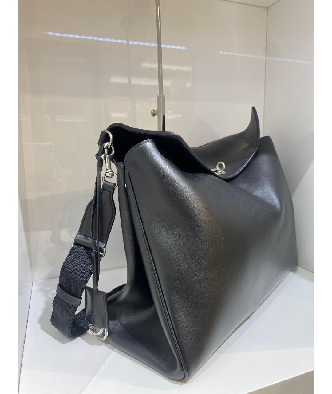 BALENCIAGA Черная кожаная сумка на плечо, фото 2