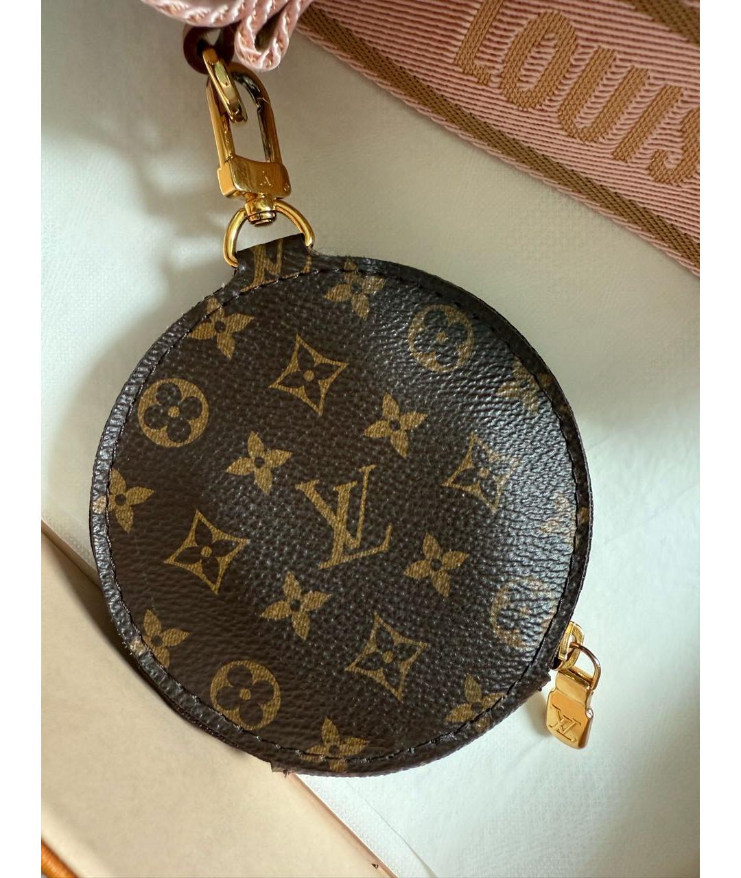 LOUIS VUITTON Коричневая кожаная сумка через плечо, фото 5