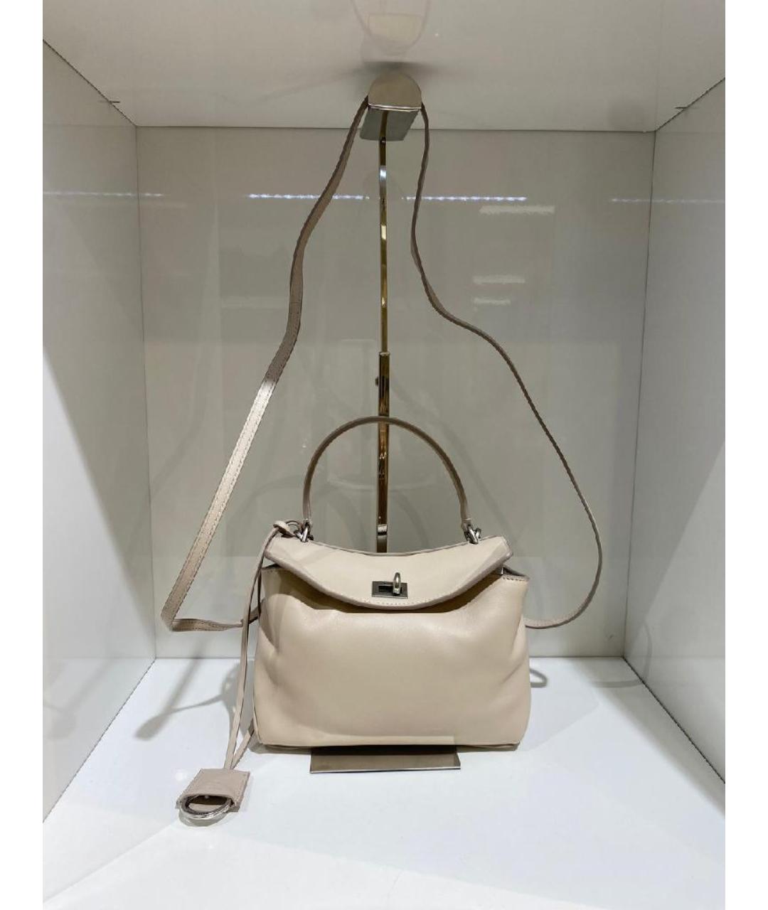 BALENCIAGA Бежевая кожаная сумка тоут, фото 3