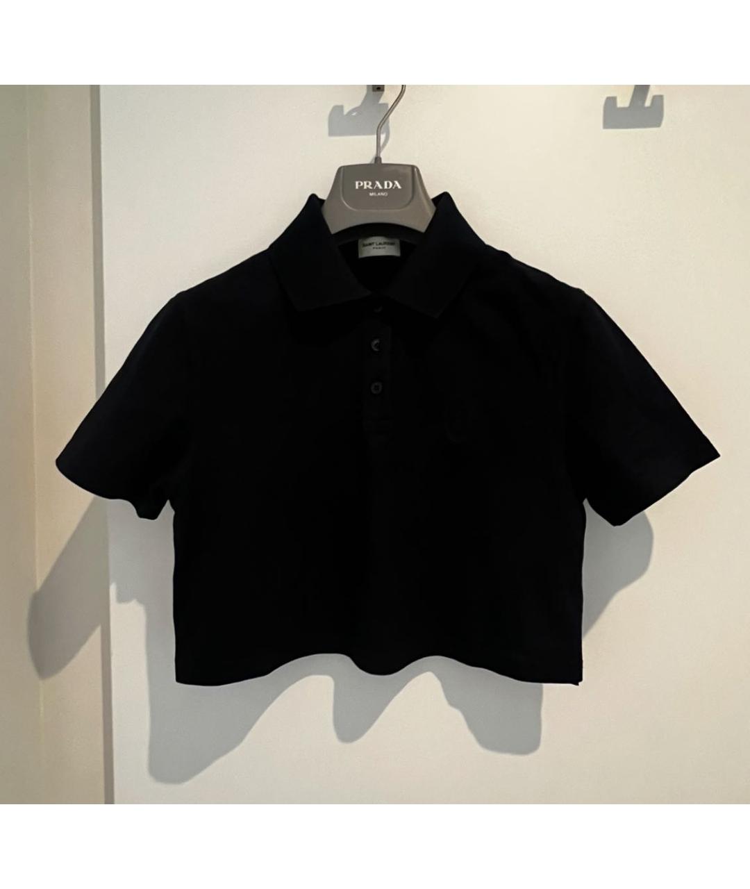 SAINT LAURENT Синяя хлопковая футболка, фото 9