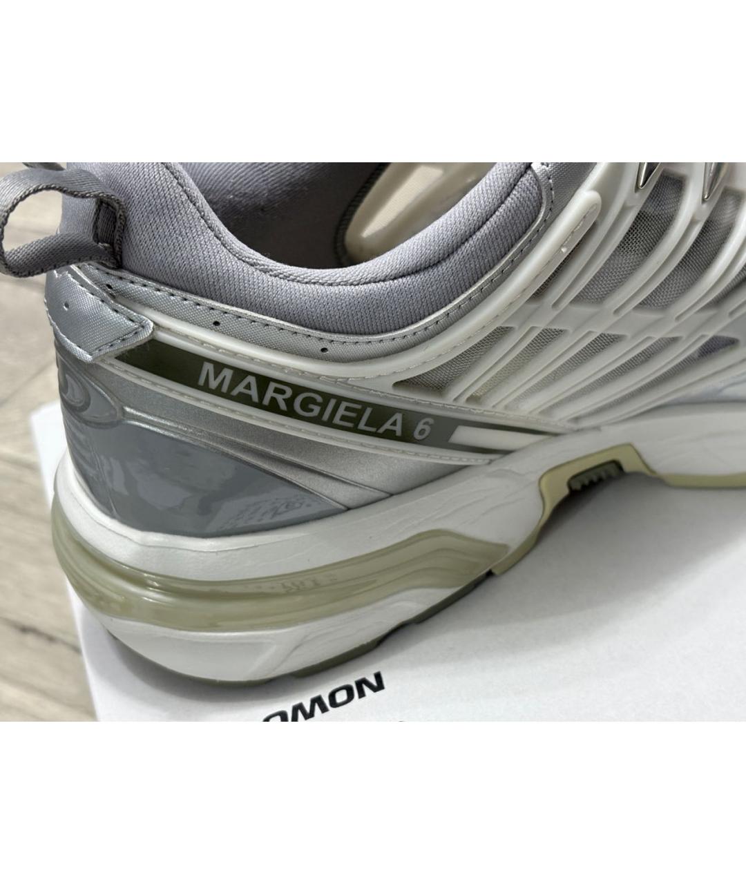 MM6 MAISON MARGIELA Серые текстильные низкие кроссовки / кеды, фото 7