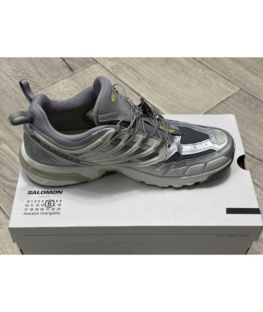 MM6 MAISON MARGIELA Серые текстильные низкие кроссовки / кеды, фото 6
