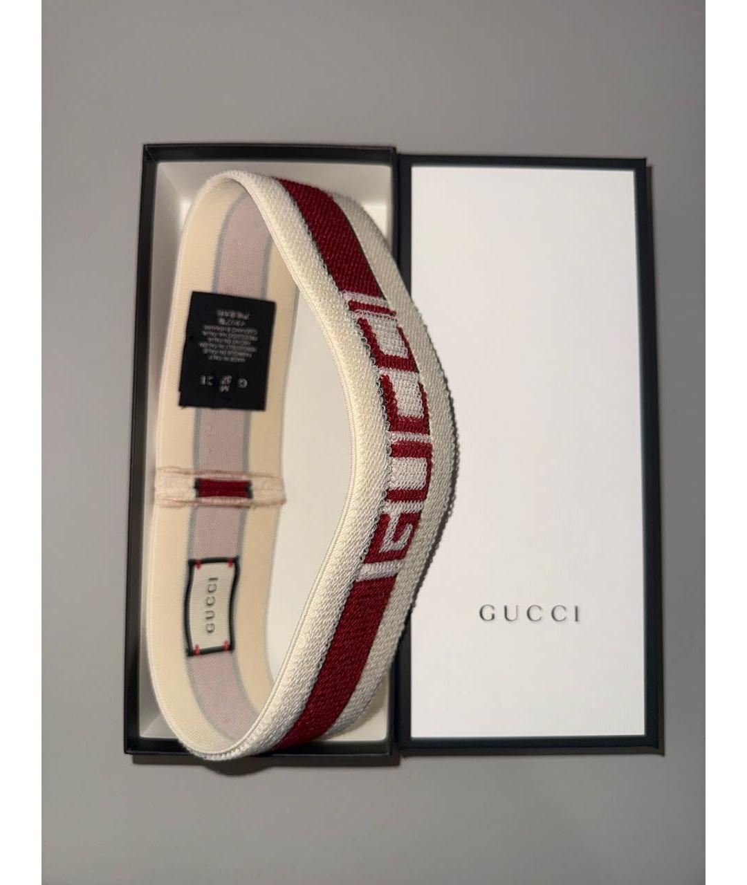 GUCCI Белая повязка на голову, фото 4