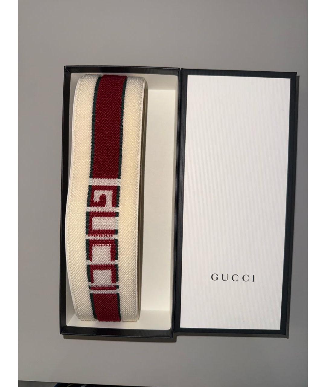 GUCCI Белая повязка на голову, фото 2