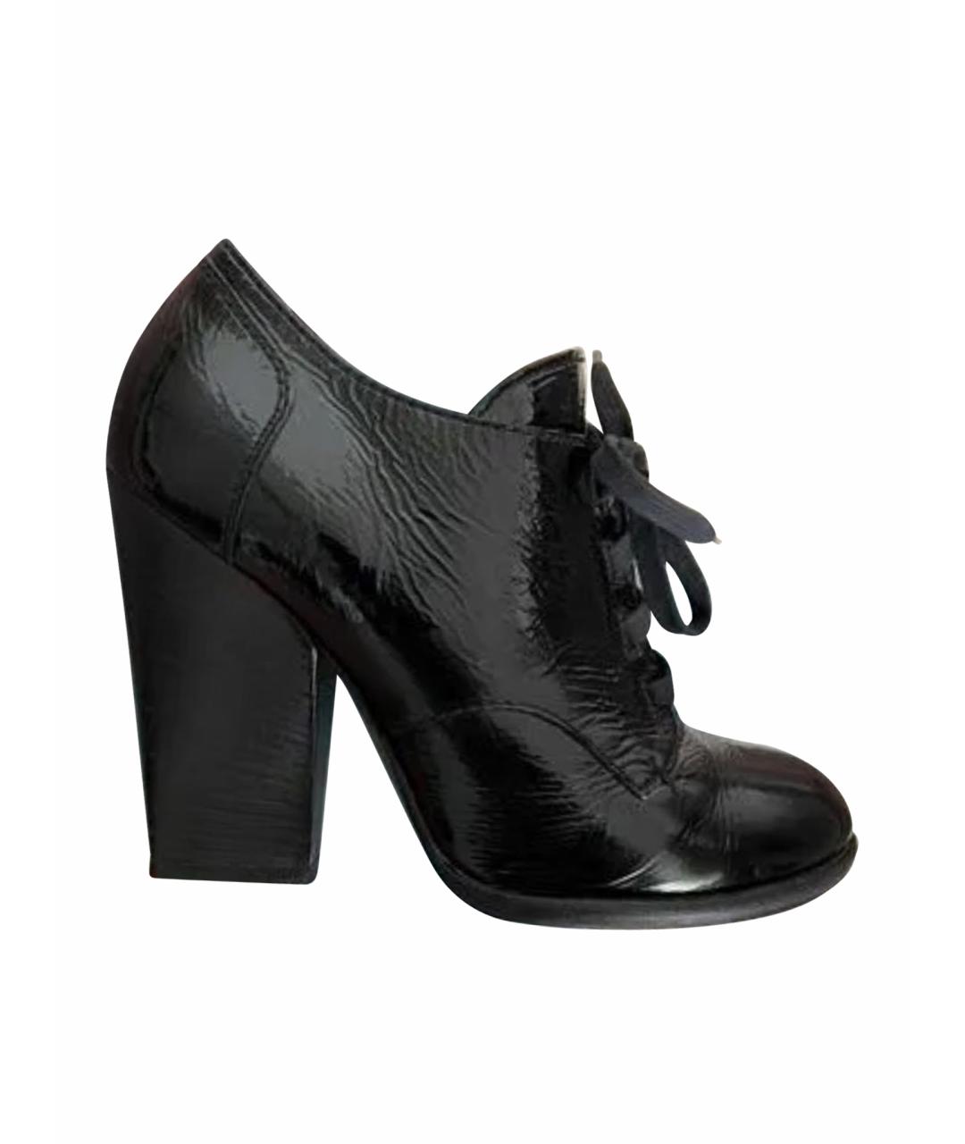 DOLCE&GABBANA Черные ботильоны из лакированной кожи, фото 1