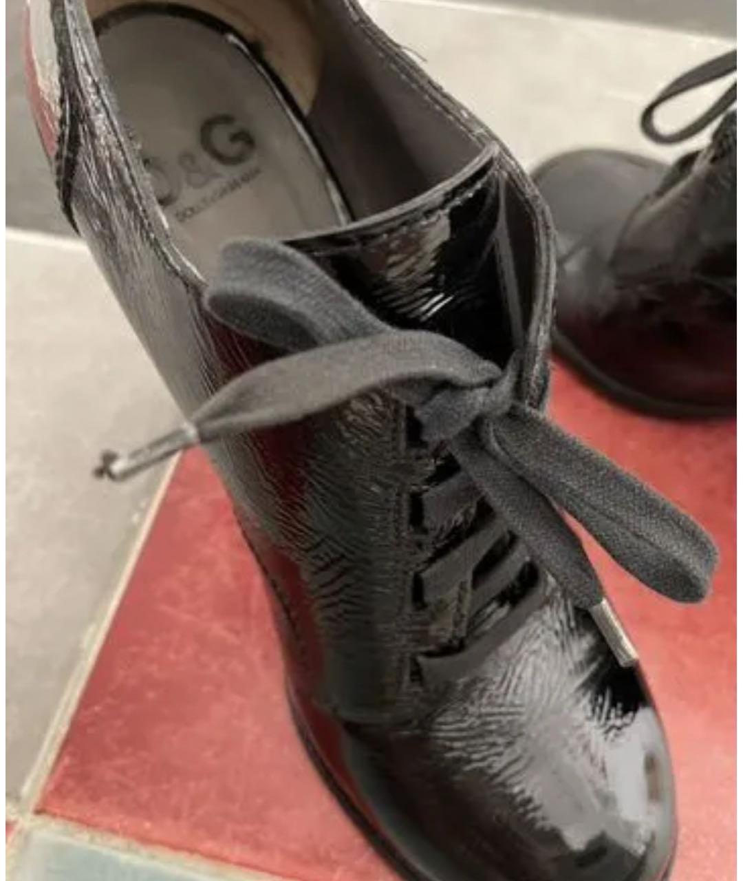 DOLCE&GABBANA Черные ботильоны из лакированной кожи, фото 6