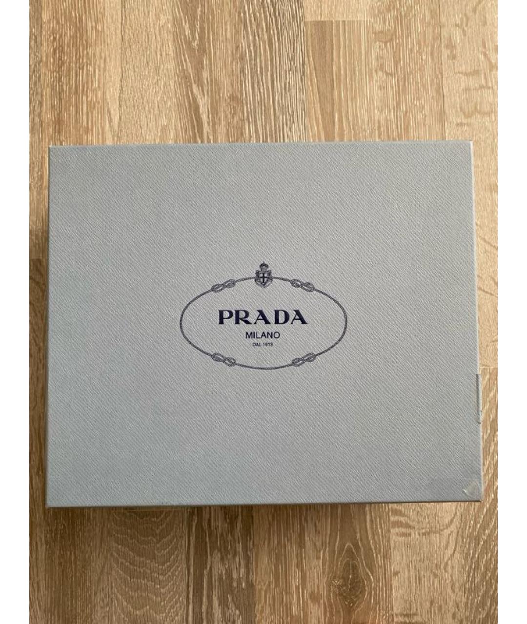 PRADA Черные текстильные кеды, фото 4