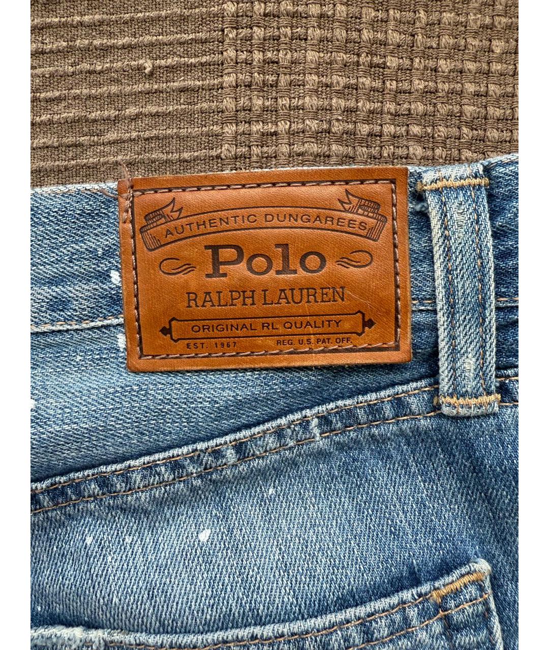 POLO RALPH LAUREN Синие деним шорты, фото 4
