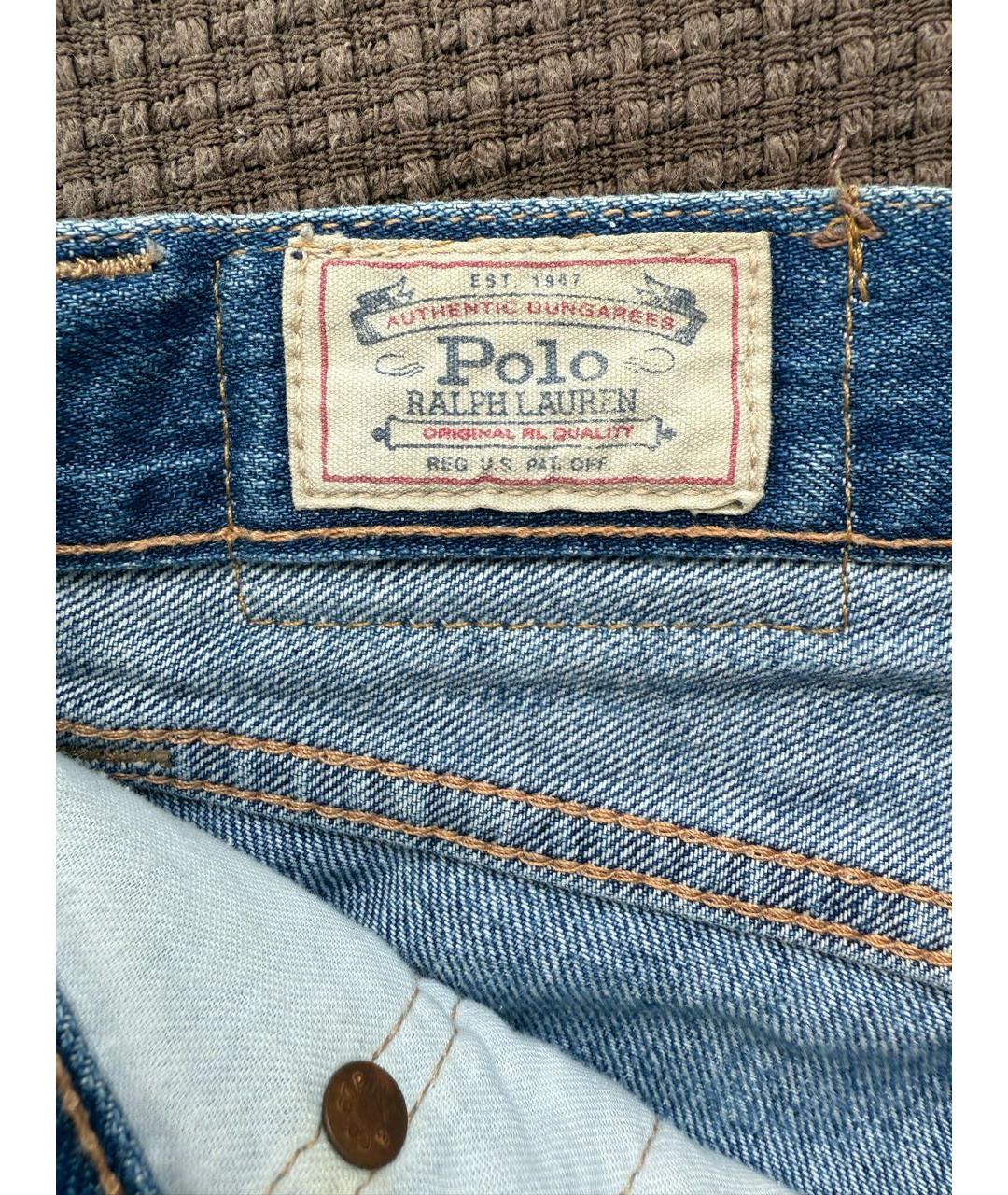 POLO RALPH LAUREN Синие деним шорты, фото 5