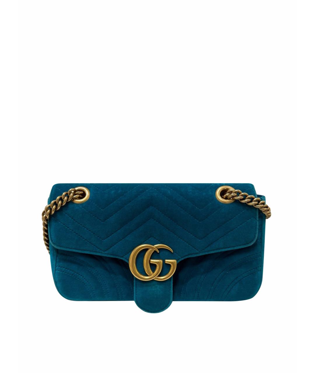 GUCCI Зеленая бархатная сумка тоут, фото 1