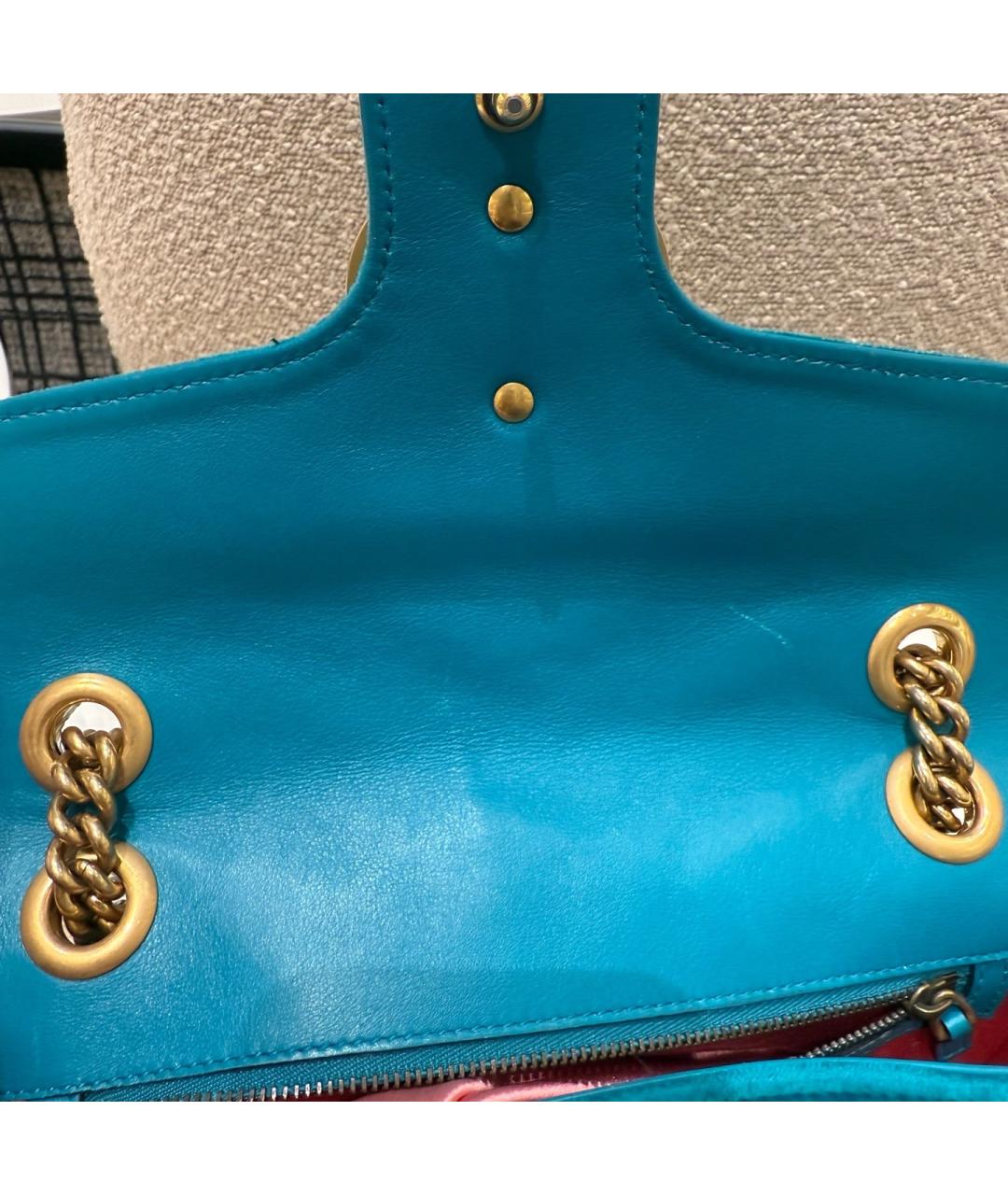 GUCCI Зеленая бархатная сумка тоут, фото 5