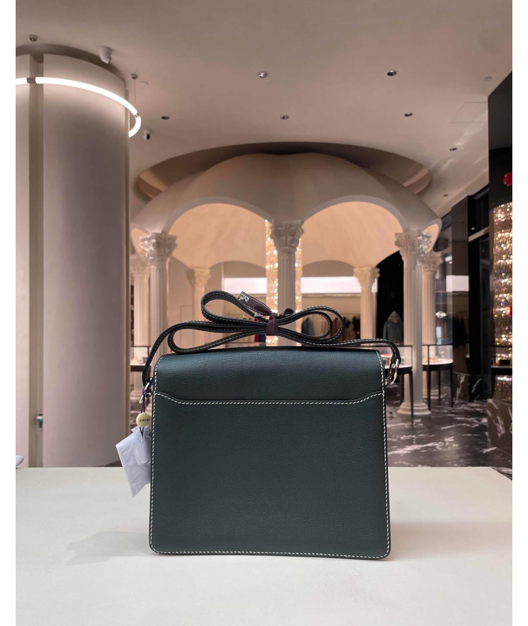 HERMES Черная кожаная сумка тоут, фото 2