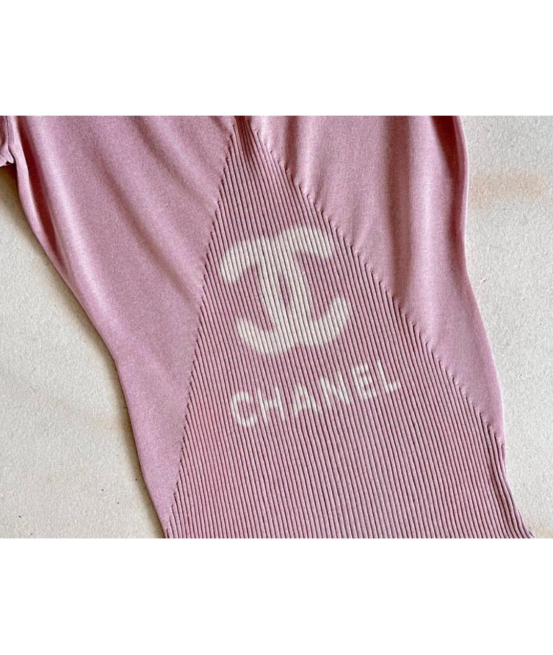 CHANEL Розовый хлопковый джемпер / свитер, фото 5