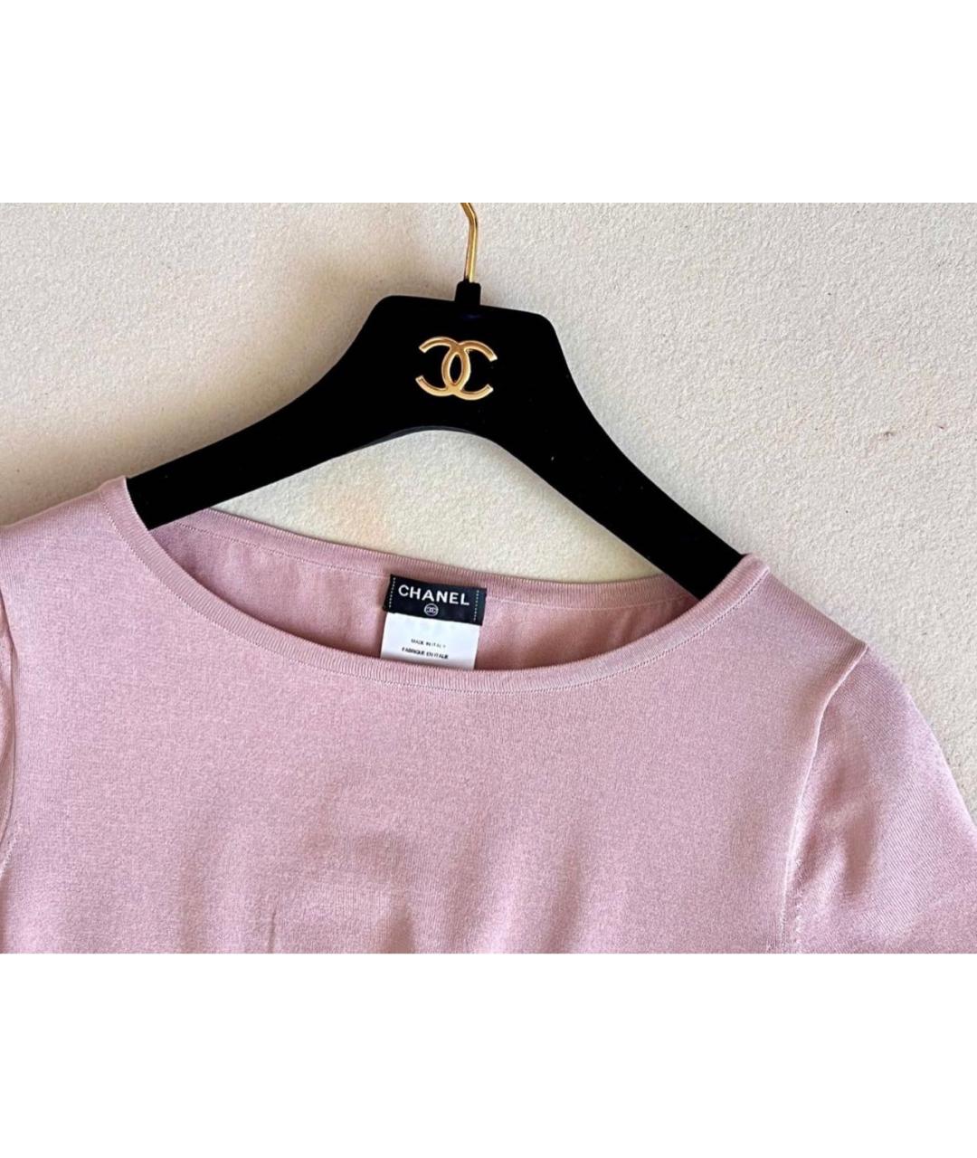 CHANEL Розовый хлопковый джемпер / свитер, фото 4