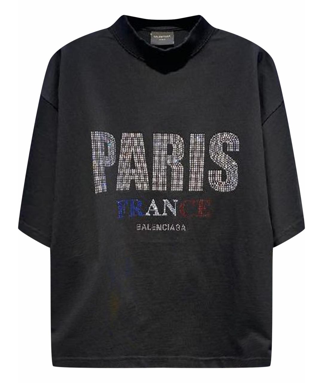 BALENCIAGA Черная футболка, фото 1