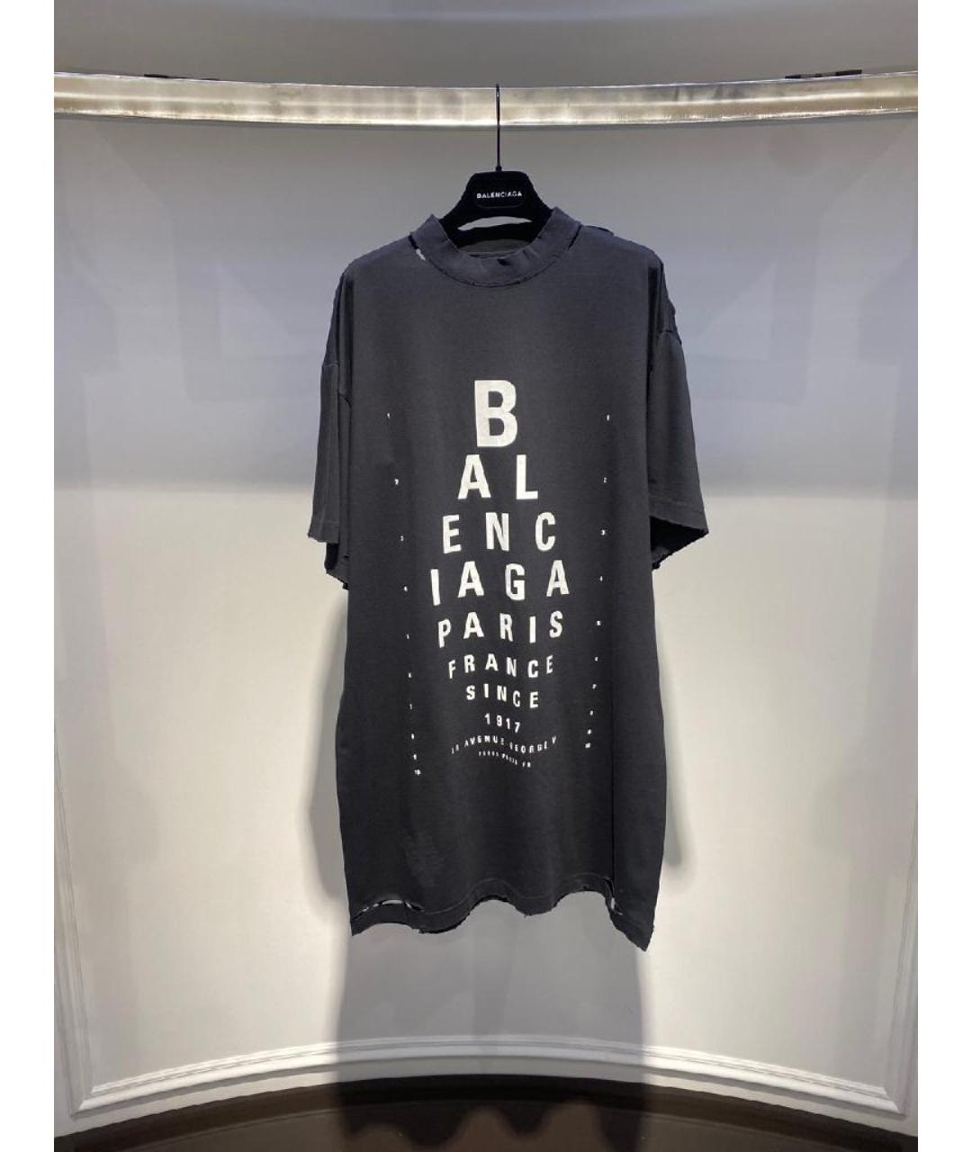 BALENCIAGA Черная футболка, фото 3