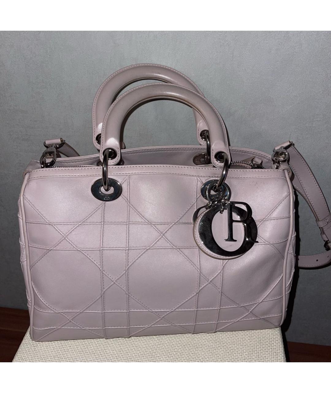 CHRISTIAN DIOR Розовая сумка через плечо из искусственной кожи, фото 4