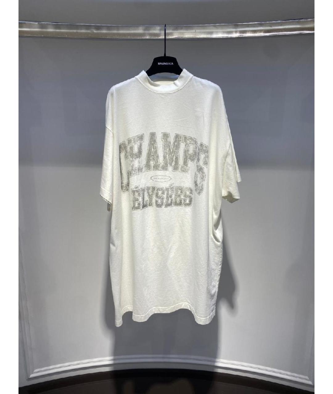 BALENCIAGA Белая футболка, фото 3